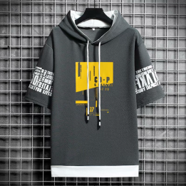 T-shirt à capuche Machi Gris