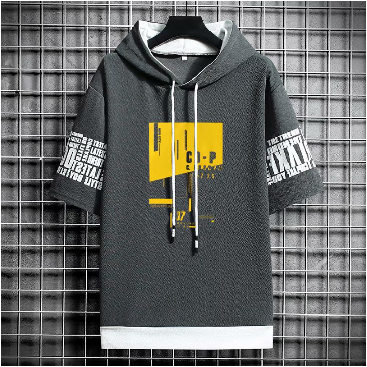 T-shirt à capuche Machi Gris
