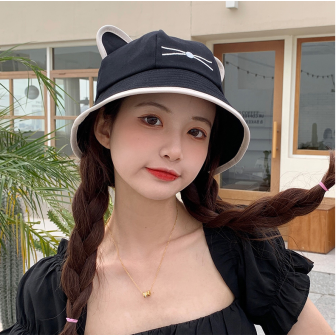 Accessoires japonais et coréens - Mode femme - Chapeau Bob Kuro neko