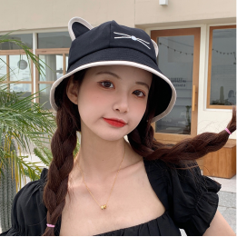 Accessoires japonais et coréens - Mode femme - Chapeau Bob Kuro neko