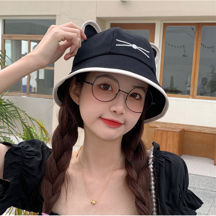 Accessoires japonais et coréens - Mode femme - Chapeau Bob Kuro neko