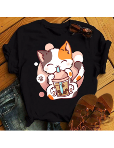 T-shirt Kawaii Chat Mirukusēki