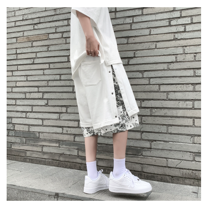 Short Blanc à Motif Hena