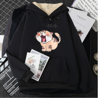 Vêtements japonais et coréens pour femmes - Sweat Polaire Kitty Akubi