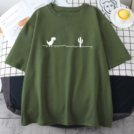 Vêtements japonais et coréens pour garçons - T-shirt japonais et coréens pour hommes - T-Shirt Green Kyōryū