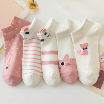 Chaussette Kawaii Chat Pinku