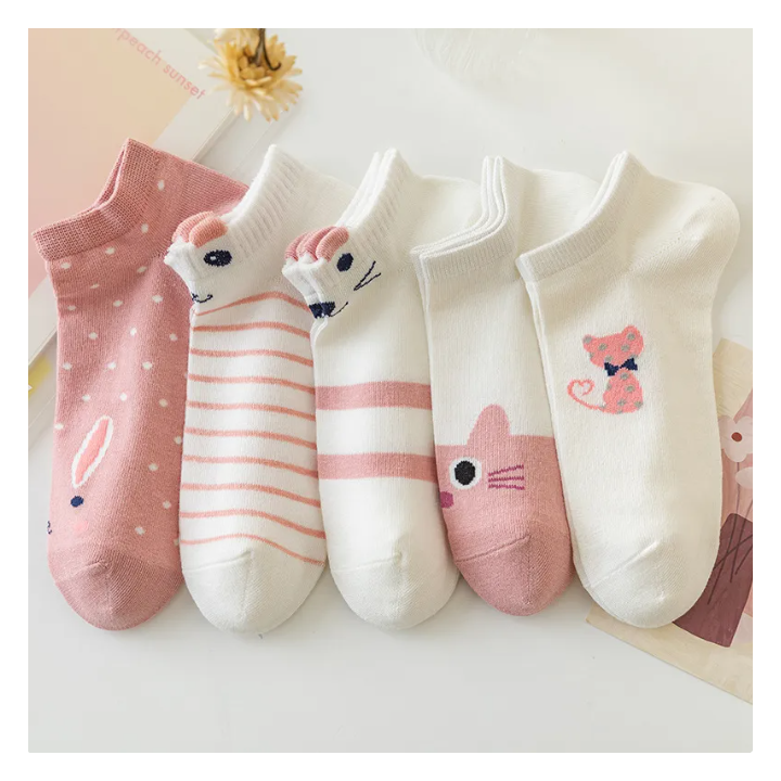 Chaussette Kawaii Chat Pinku