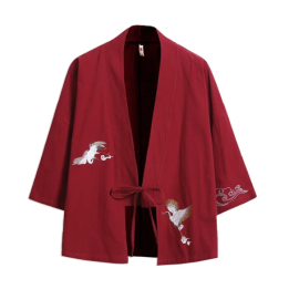 Vêtements japonais et coréens pour hommes - Kimonos japonais et coréens pour hommes - Kimono Kingureddo