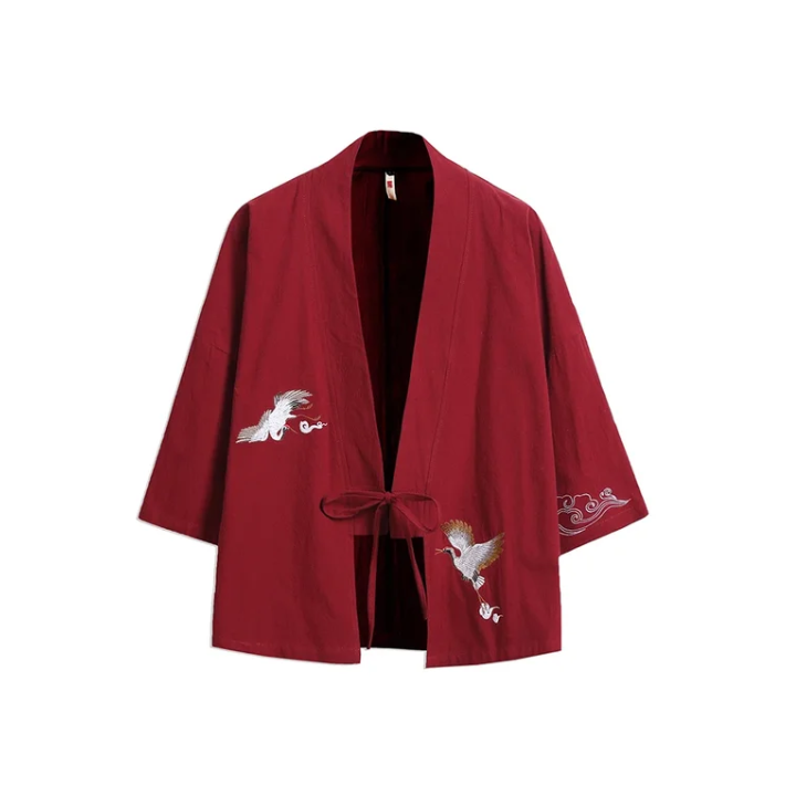 Vêtements japonais et coréens pour hommes - Kimonos japonais et coréens pour hommes - Kimono Kingureddo
