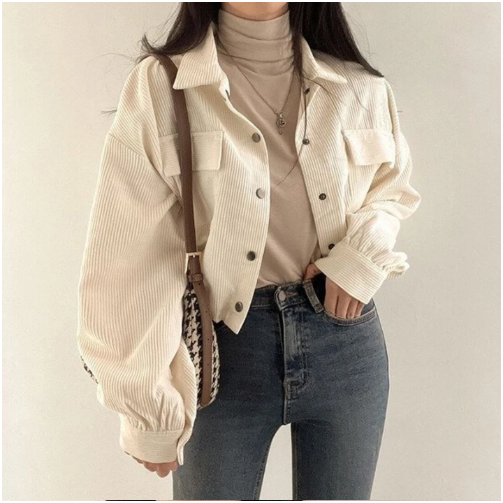 Blouse Courte Velour Bēju
