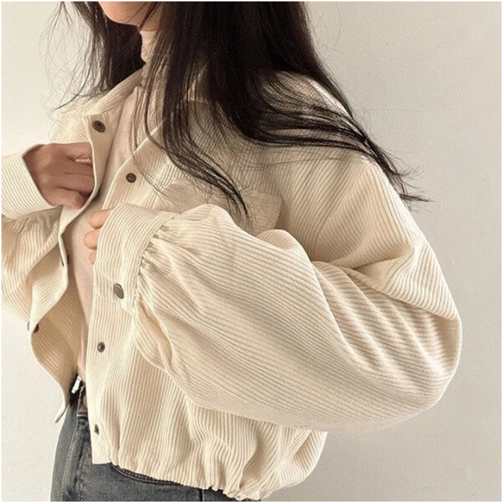 Blouse Courte Velour Bēju