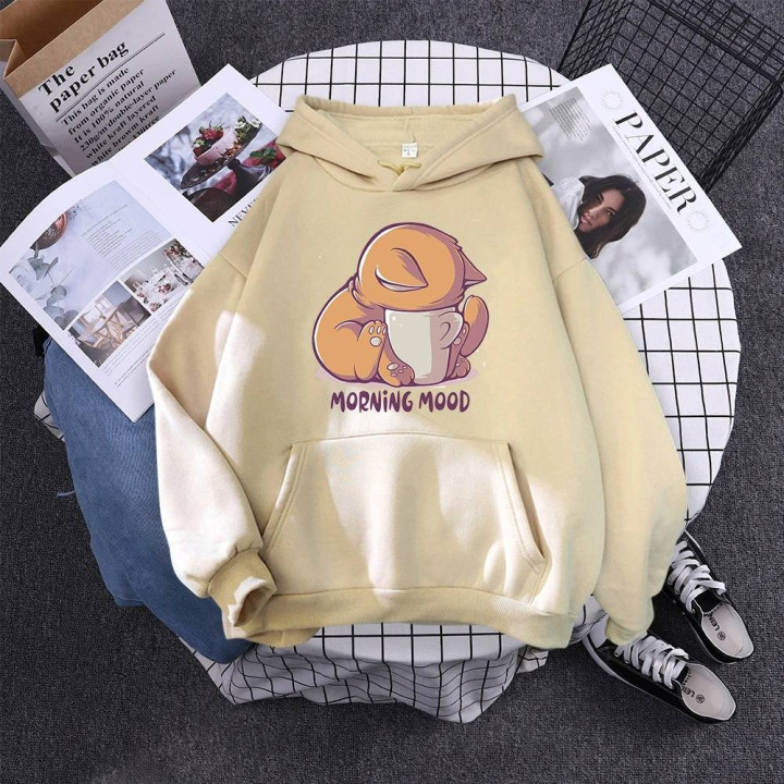 Vêtements japonais et coréens pour femmes -  Sweat à Capuche "Morning Mood"