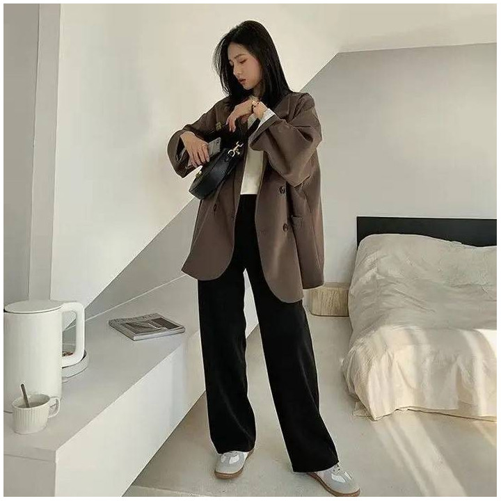 Vêtements japonais et coréens pour filles - Tops japonais et coréens pour femmes - Blazer Oversize Ōkina