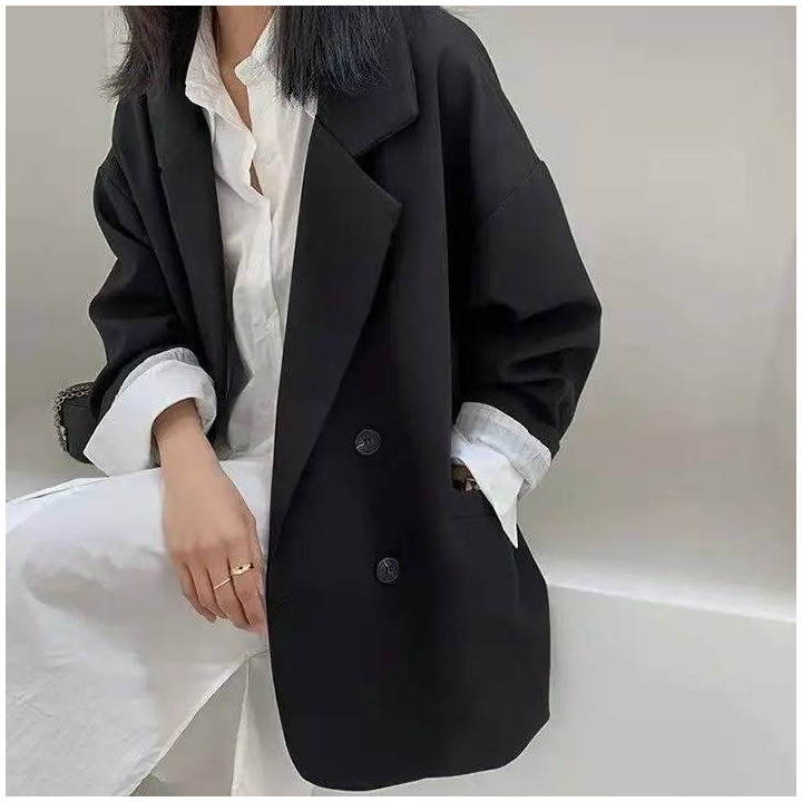 Vêtements japonais et coréens pour filles - Tops japonais et coréens pour femmes - Blazer Oversize Ōkina