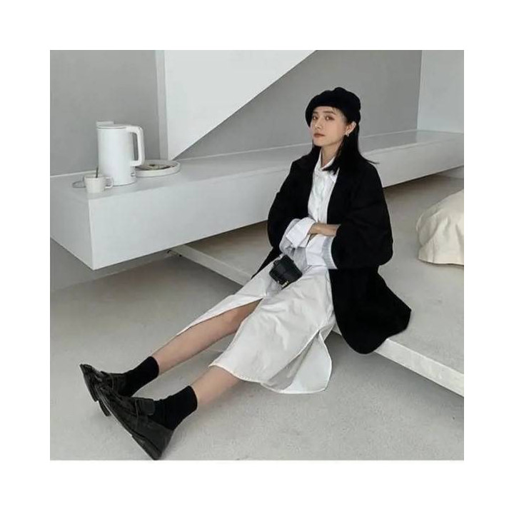 Vêtements japonais et coréens pour filles - Tops japonais et coréens pour femmes - Blazer Oversize Ōkina