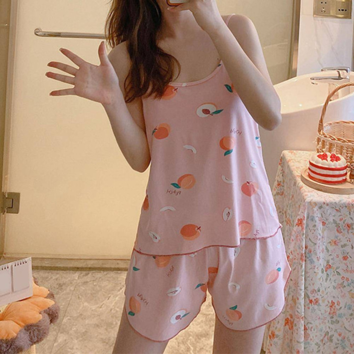 Vêtements japonais et coréens pour filles - Pyjamas japonais et coréens pour femmes - Ensemble Pyjama Femme Momo