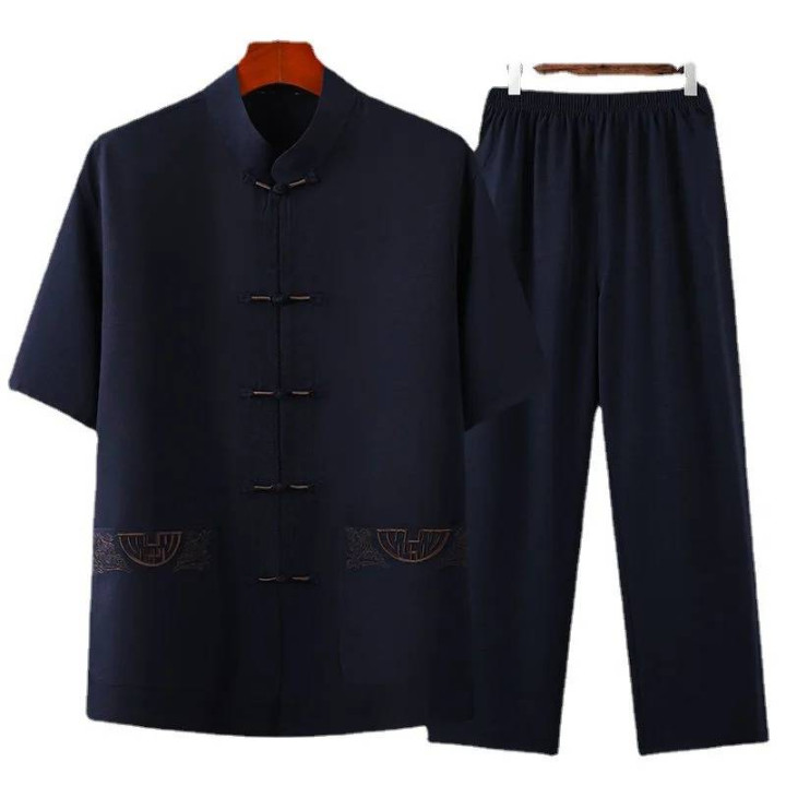 Vêtements japonais et coréens pour hommes - Ensemble Pantalon et Chemise Dentō-tekina