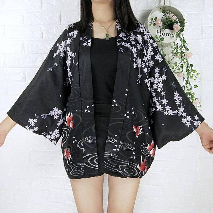 Vêtements japonais et coréens pour hommes - Kimonos japonais et coréens pour femmes - Kimono Yukata Kingyo