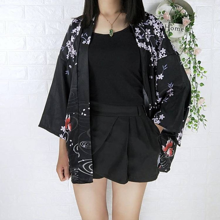 Vêtements japonais et coréens pour hommes - Kimonos japonais et coréens pour femmes - Kimono Yukata Kingyo