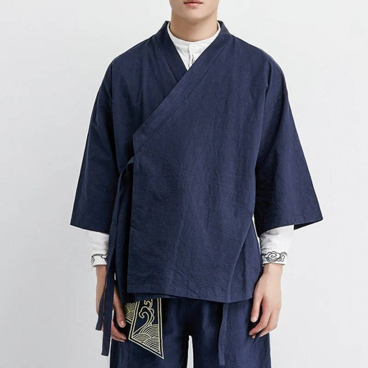 Vêtements japonais et coréens pour hommes - Chemise à manche longue décontacté