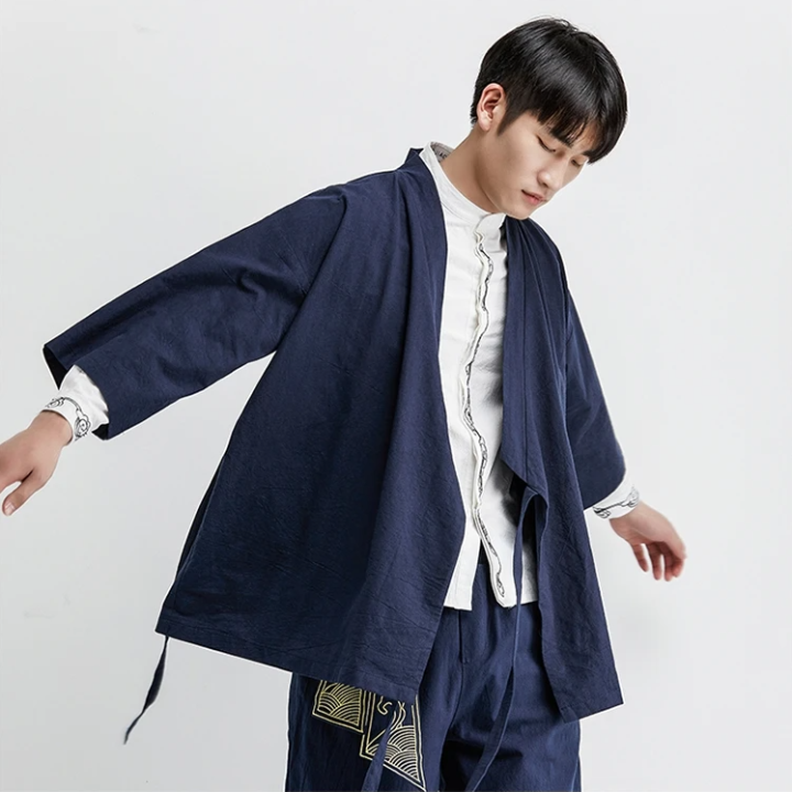Vêtements japonais et coréens pour hommes - Chemise à manche longue décontacté