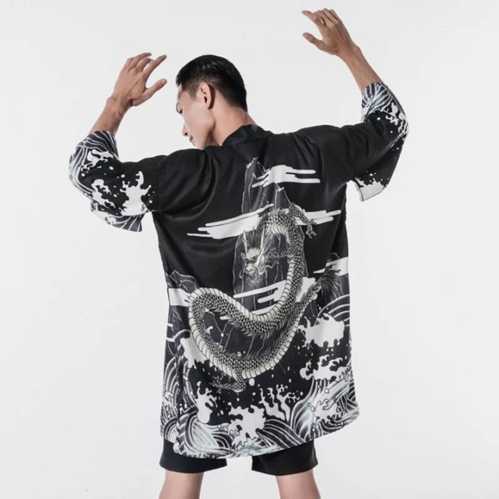 Vêtements japonais et coréens pour hommes - Kimono Dragon