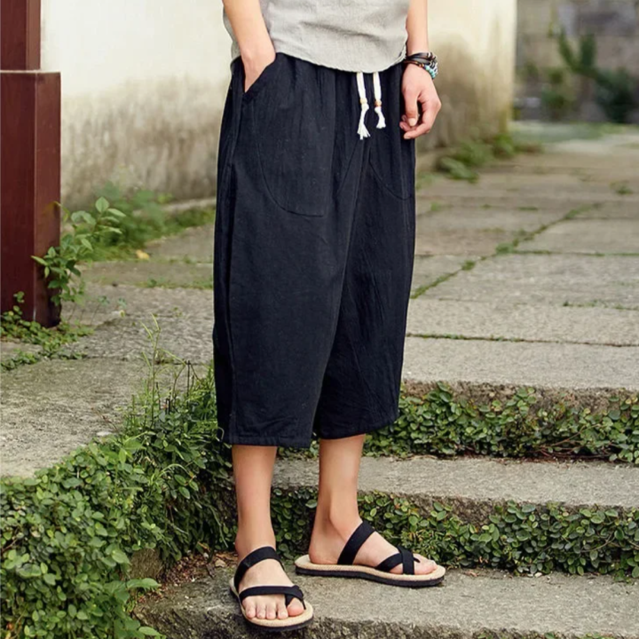 Pantalon Bermuda Bintēji Noir