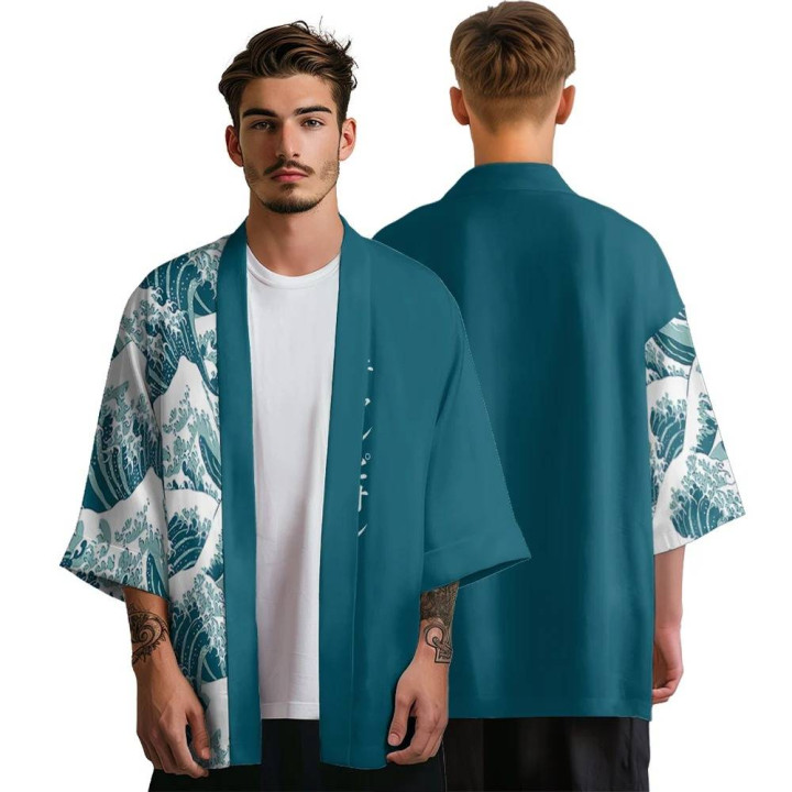 Vêtements japonais et coréens pour hommes - Kimonos japonais et coréens pour hommes - Kimono Bakuzen