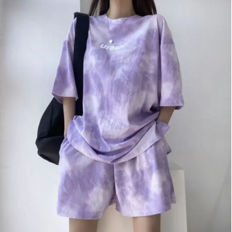Vêtements japonais et coréens pour filles - Pyjamas japonais et coréens pour femmes - Ensemble Femme Tie-Dye "Urban"