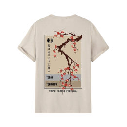 Vêtements japonais et coréens pour garçons - T-shirt japonais et coréens pour hommes - T-shirt Tokyo Flower Festival