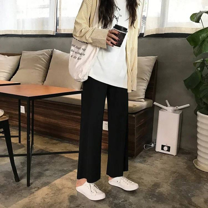Vêtements japonais et coréens pour filles - Vêtements japonais et coréens pour filles - Pantalon Large Taille Haute