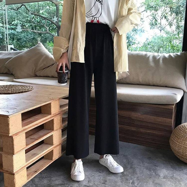 Vêtements japonais et coréens pour filles - Vêtements japonais et coréens pour filles - Pantalon Large Taille Haute