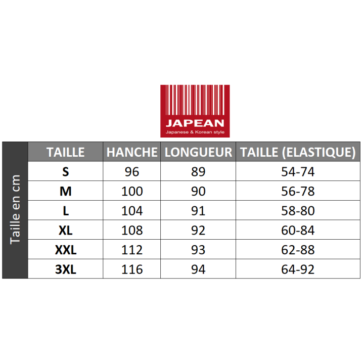 Vêtements japonais et coréens pour filles - Vêtements japonais et coréens pour filles - Pantalon Large Taille Haute