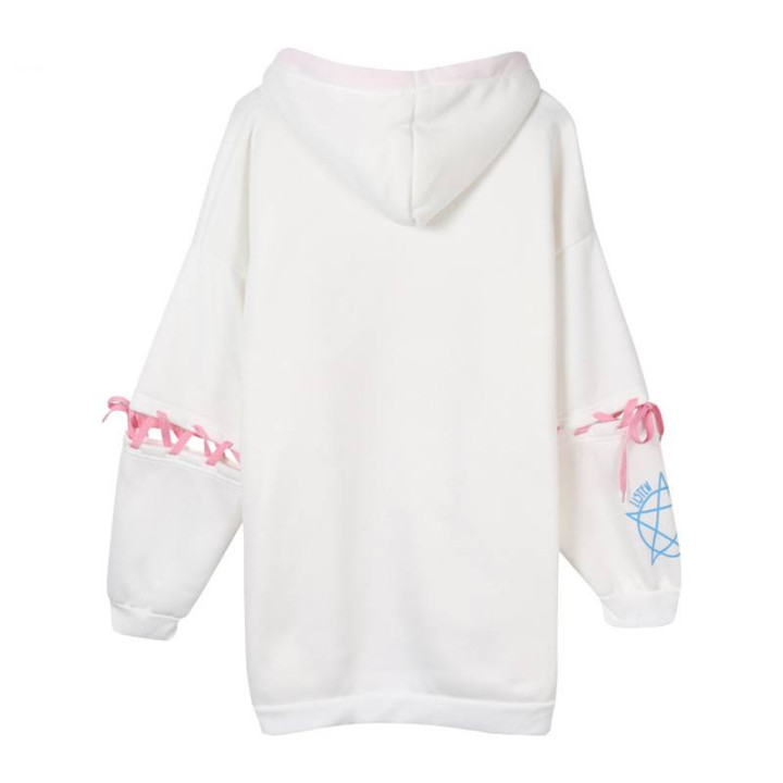 Vêtements japonais et coréens pour filles - Sweats japonais et coréens pour femmes - Sweat coréen lapin et pentagramme