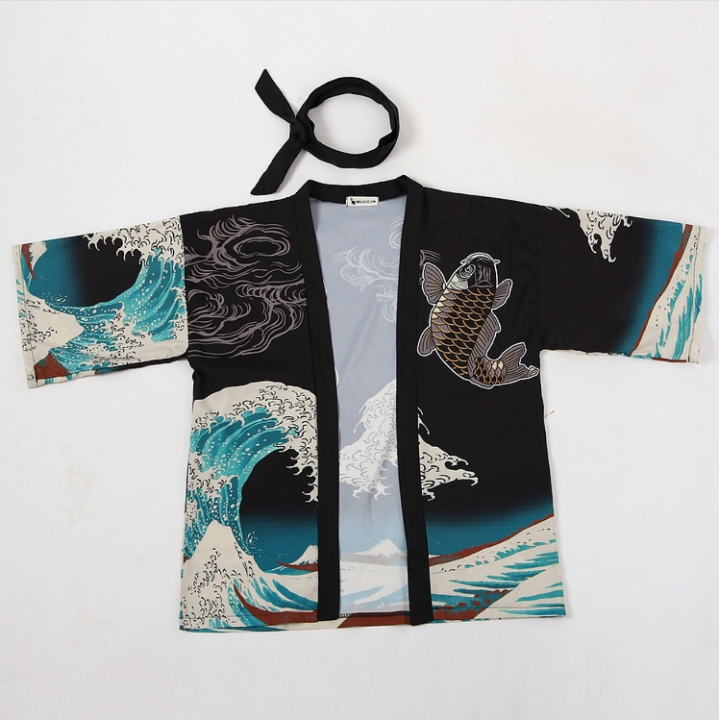 Vêtements japonais et coréens - Kimonos japonais et coréen - Kimono été femme carpe japonaise