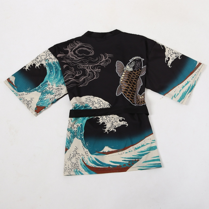 Vêtements japonais et coréens - Kimonos japonais et coréen - Kimono été femme carpe japonaise