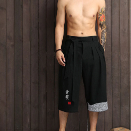 Vêtements japonais et coréens pour garçons - Pantalons japonais et coréens pour hommes - Pantalon large Japonais Kuro