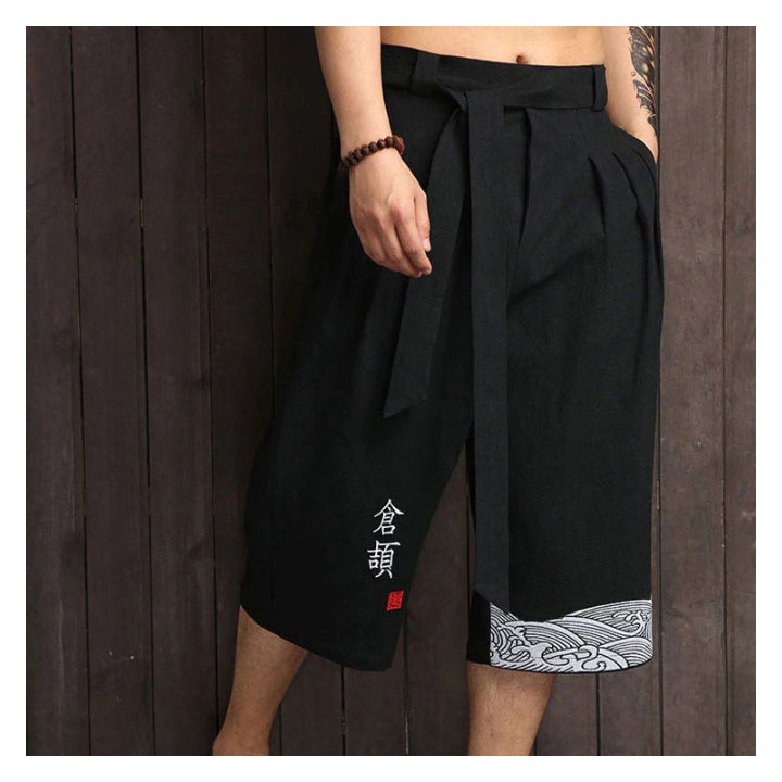 Vêtements japonais et coréens pour garçons - Pantalons japonais et coréens pour hommes - Pantalon large Japonais Kuro