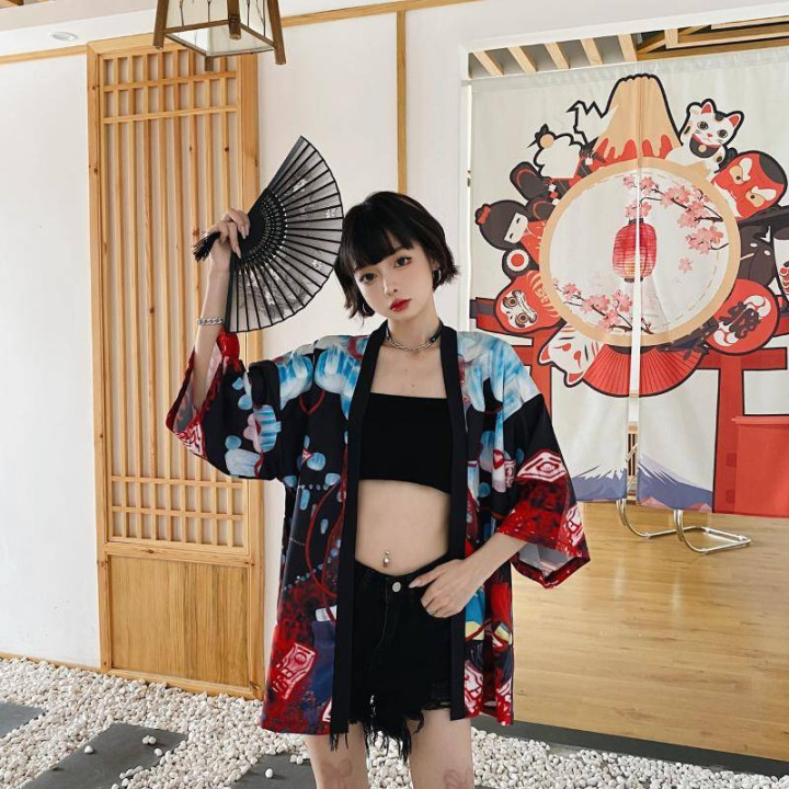 Vêtements japonais et coréens - Kimonos japonais et coréen - Kimono Yukata Wakai