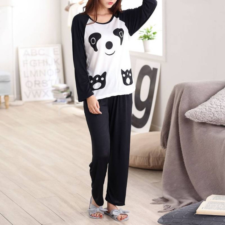 Vêtements japonais et coréens pour filles - Pyjamas japonais et coréens pour femmes - Pyjama japonais imprimé Panda