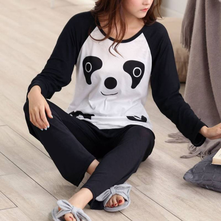 Vêtements japonais et coréens pour filles - Pyjamas japonais et coréens pour femmes - Pyjama japonais imprimé Panda