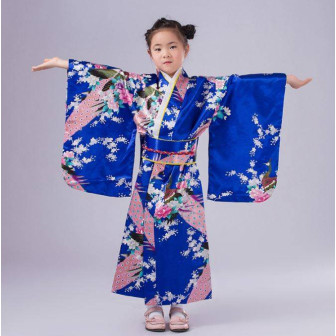 Kimono Japonais Enfant Bleu