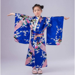 Kimono Japonais Enfant Bleu