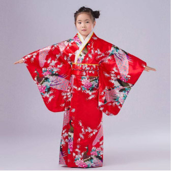 Kimono Japonais Enfant Rouge