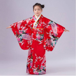 Kimono Japonais Enfant Rouge