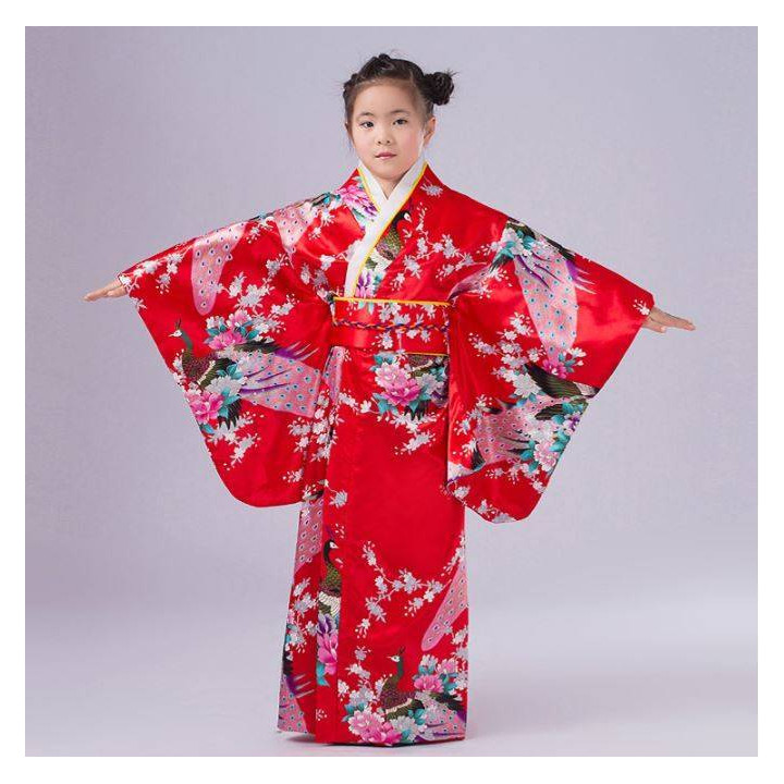 Kimono Japonais Enfant Rouge