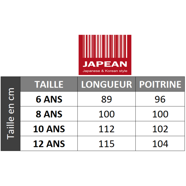 Kimono Japonais Enfant Rouge