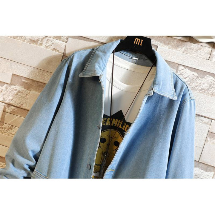 Vêtements japonais et coréens pour garçons - Vestes japonais et coréens pour hommes - Veste Denim Aozora