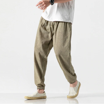 Pantalon Casual Harem Beige