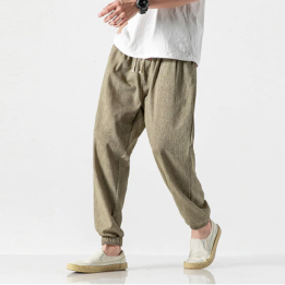 Pantalon Casual Harem Beige